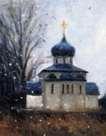 К.Мирошник. Первый снег в Юрьеве-Польском. 2003
