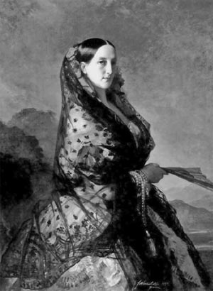 Ф. К. Винтерхальтер. Портрет великой княгини Марии Николаевны. Женева. 1857 г.